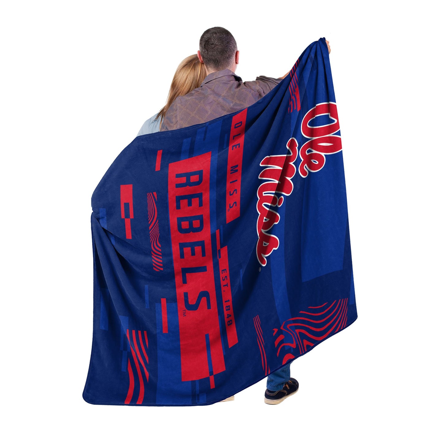 MISSISSIPPI OFFICIAL NCAA "Digitize" Raschel Throw Blanket; 60" x 80"
