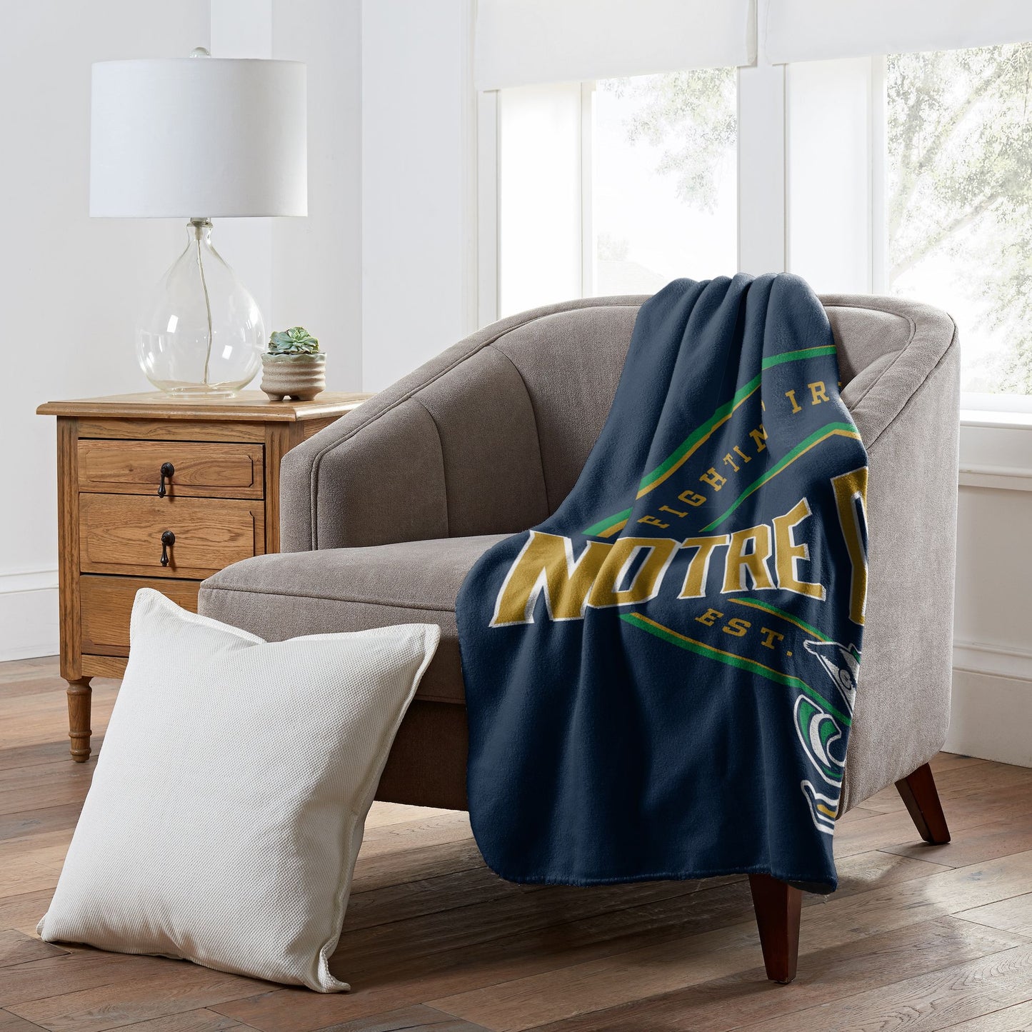 Notre Dame OFFICIAL NCAA "Campaign" Fleece Throw Blanket; 50" x 60"