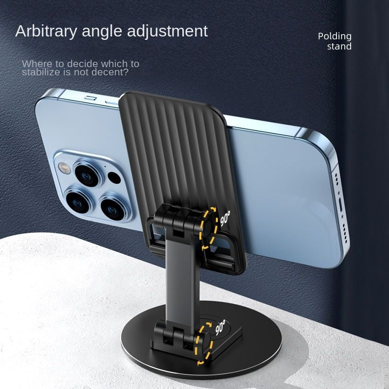 Foldable Cell Phone Stand, C4 Portable Aluminum Phone Holder, Adjustable Phone Dock Cradle Compatible With IPhone 14,13,12,11 Pro Max, Samsung Galaxy, Small Tablets And Other Phones