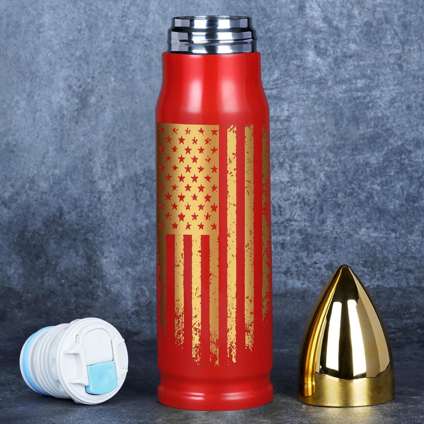 USA Flag Stainless Steel Bullet Tumbler