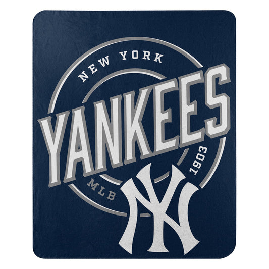 Yankees OFFICIAL MLB "Campaign" Fleece Throw Blanket; 50" x 60"