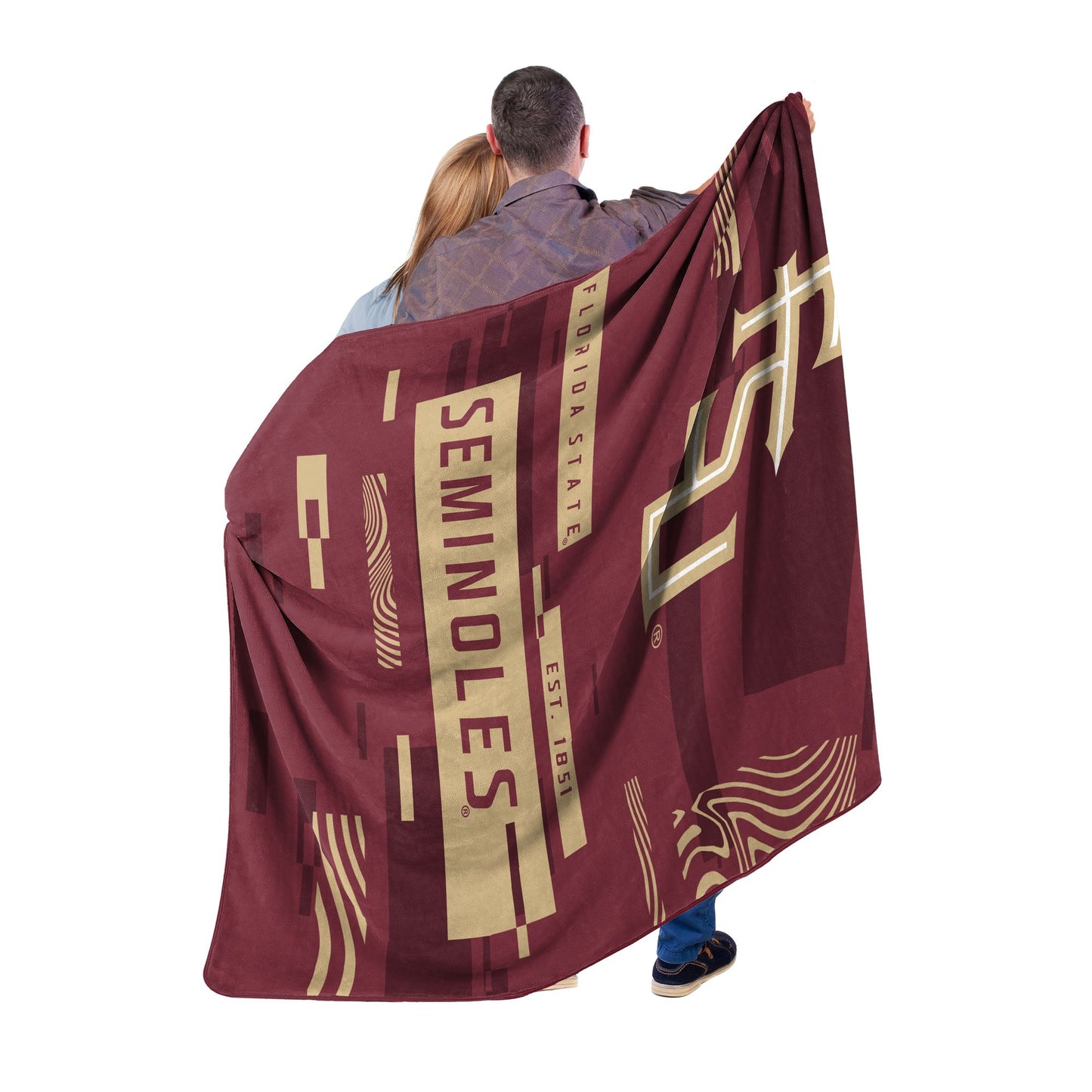 FLORIDA STATE OFFICIAL NCAA "Digitize" Raschel Throw Blanket; 60" x 80"