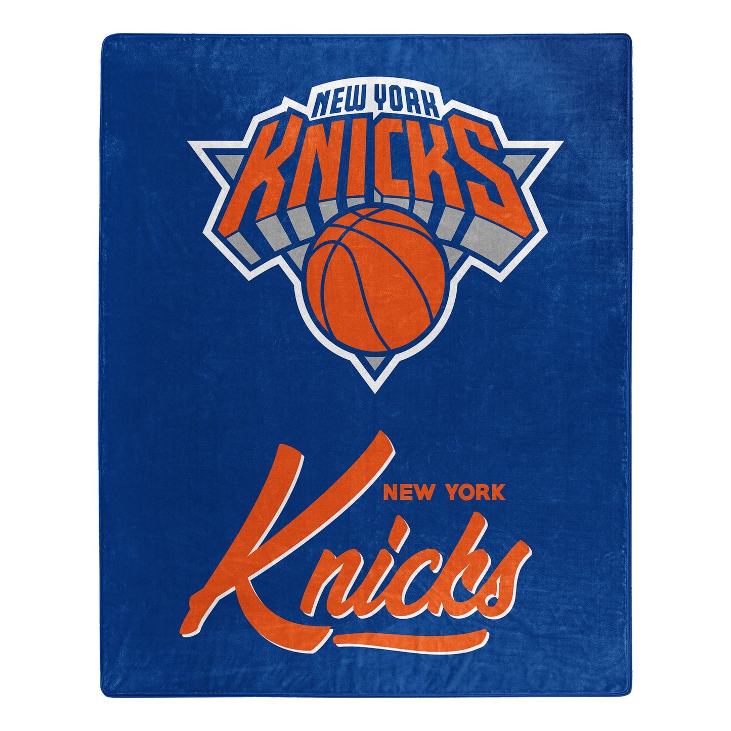 Knicks OFFICIAL NBA "Signature" Raschel Throw Blanket; 50" x 60"