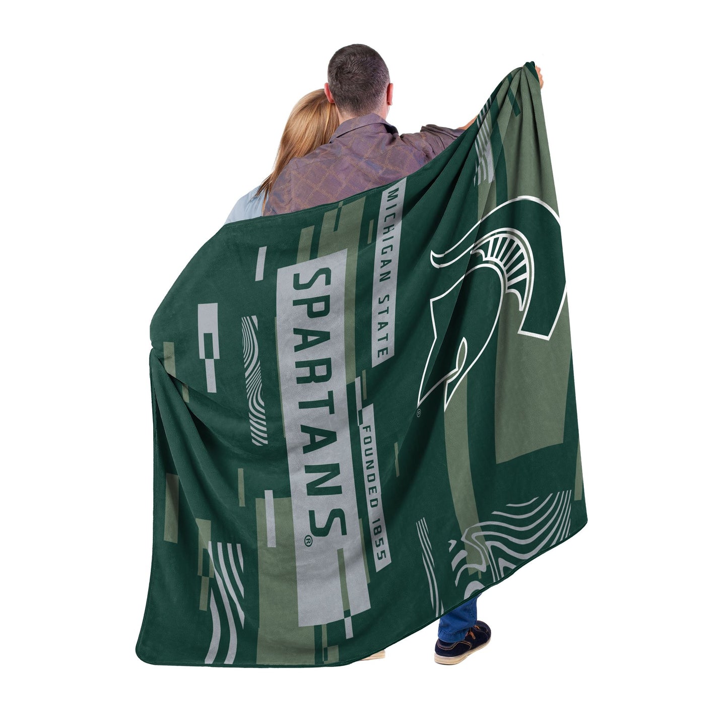 MICHIGAN STATE OFFICIAL NCAA "Digitize" Raschel Throw Blanket; 60" x 80"