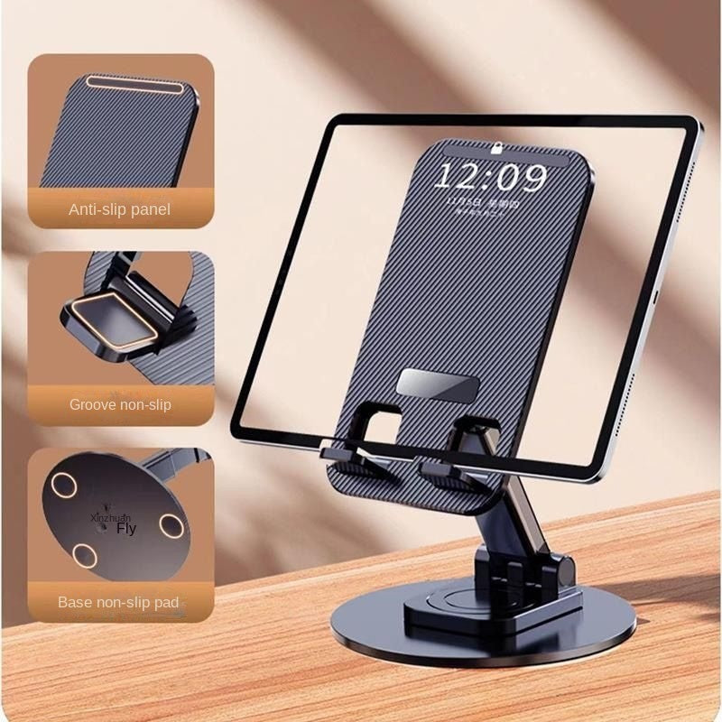 Foldable Cell Phone Stand, C4 Portable Aluminum Phone Holder, Adjustable Phone Dock Cradle Compatible With IPhone 14,13,12,11 Pro Max, Samsung Galaxy, Small Tablets And Other Phones