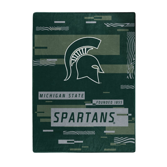 MICHIGAN STATE OFFICIAL NCAA "Digitize" Raschel Throw Blanket; 60" x 80"