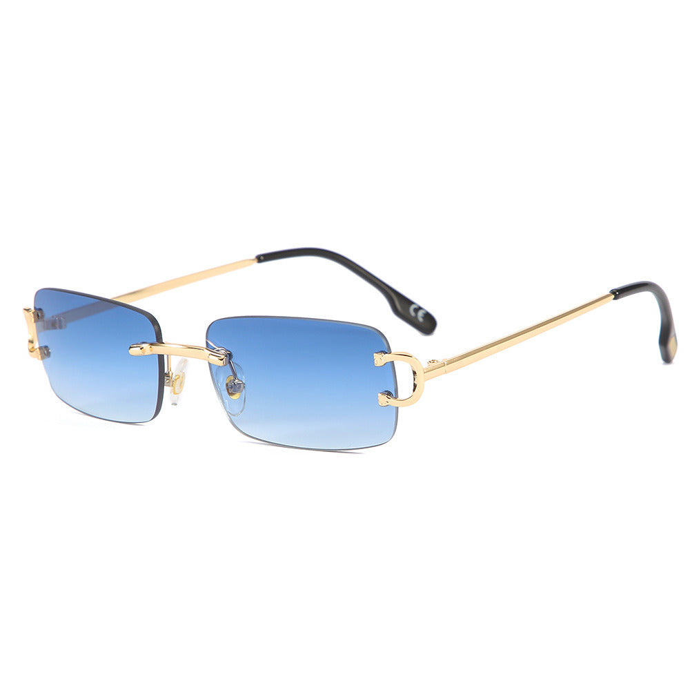 Women's Rimless Cut Edge Sunglasses Square Gradient