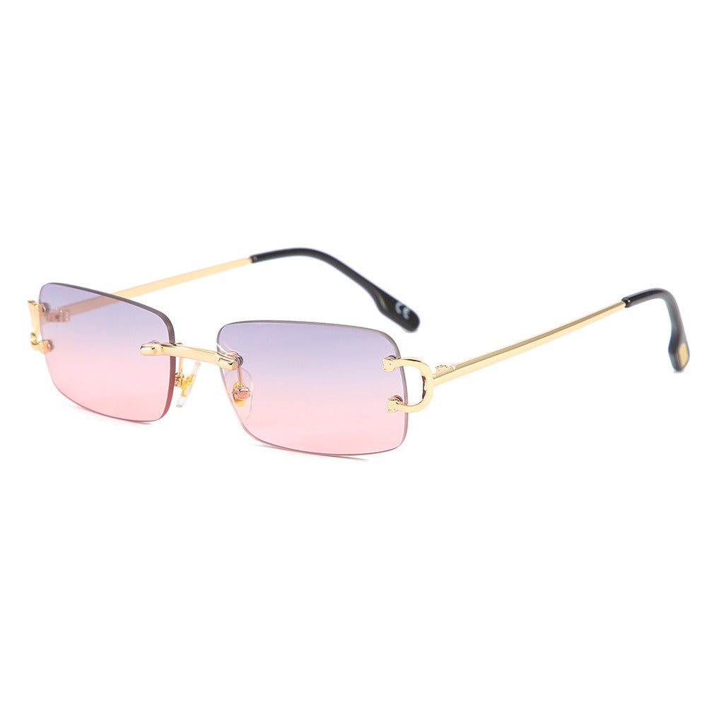 Women's Rimless Cut Edge Sunglasses Square Gradient