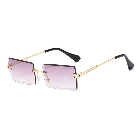 Women's Rimless Cut Edge Sunglasses Square Gradient