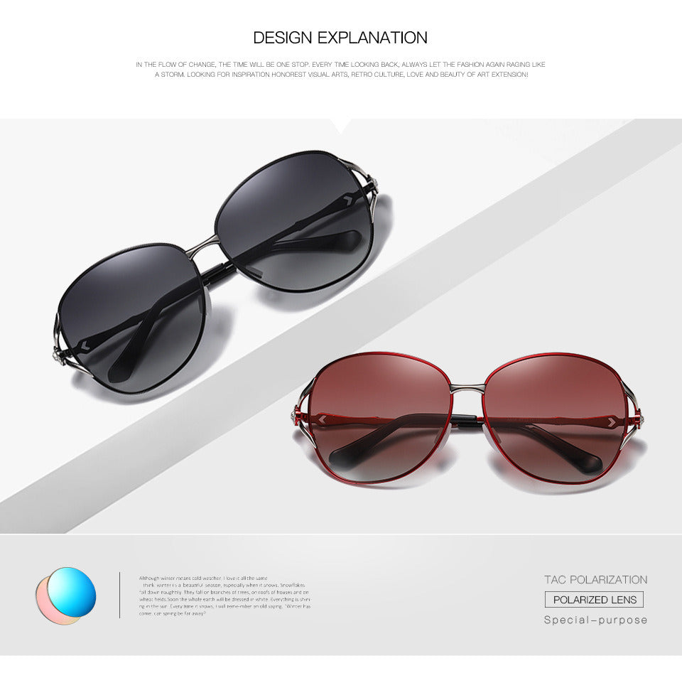 Polarized Women's Sunglasses Two Tone Gradient