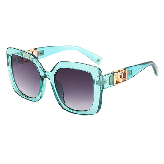 Women's Square Frame Versatile Gradient Sunglasses