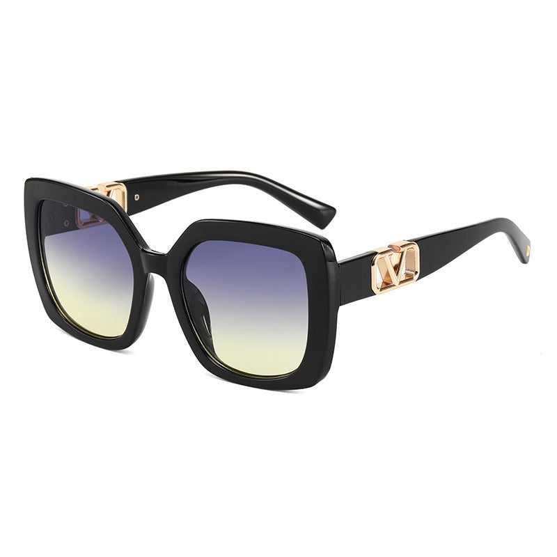 Women's Square Frame Versatile Gradient Sunglasses